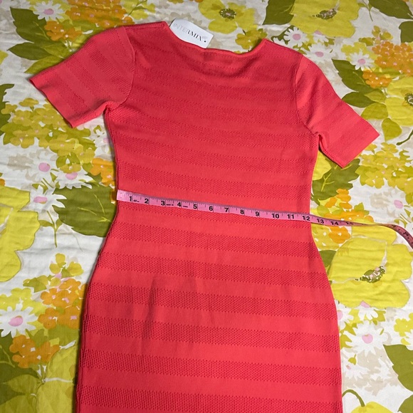 NWT $210 Torn By Ronny Kobo Coral Candy Stripe Dress INTERMIX Sm - Picture 5 of 11